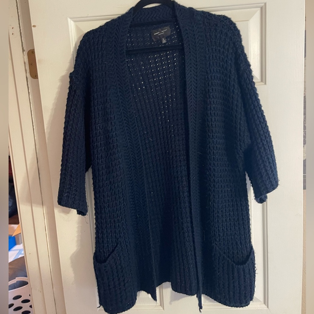 Blue cardigan